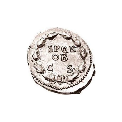 Denarius - Galba S P Q R OB C S back