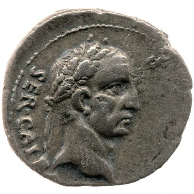 Denarius - Galba VIRTVS; Virtus and Victory front