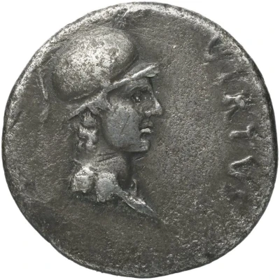 Denarius - Galba VIRTVS; Virtus back