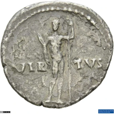 Denarius - Galba VIRTVS; Virtus back