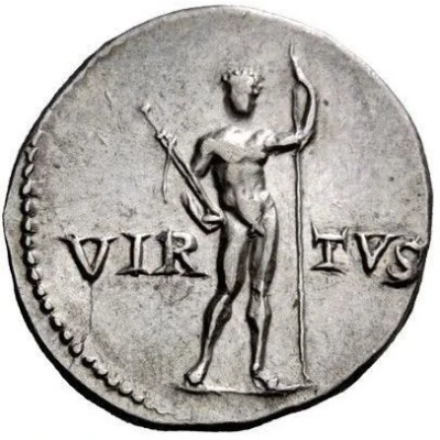 Denarius - Galba VIRTVS; Virtus back
