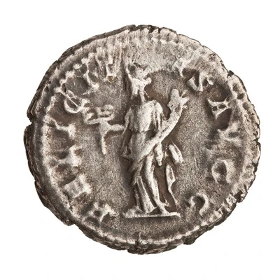 Denarius - Geta FELICITAS AVGG; Felicitas back