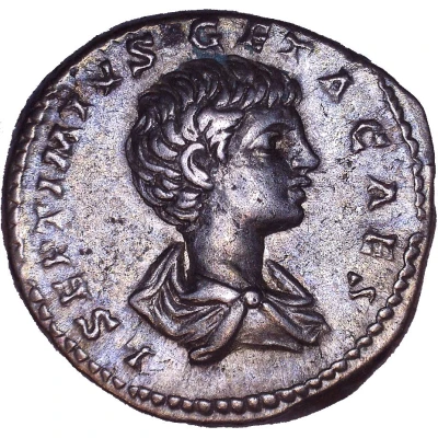 Denarius - Geta FELICITAS TEMPOR; Felicitas front