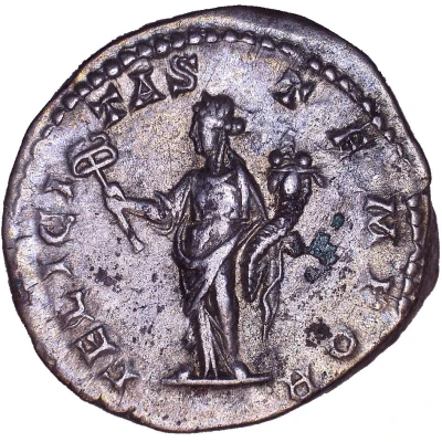 Denarius - Geta FELICITAS TEMPOR; Felicitas back