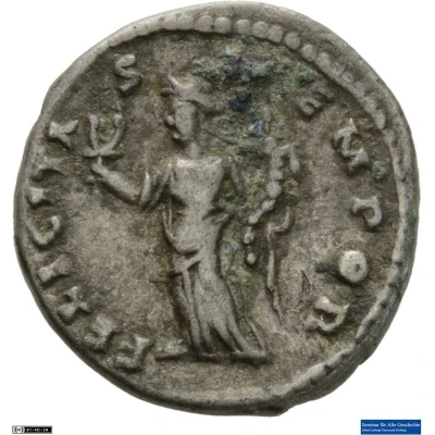 Denarius - Geta FELICITAS TEMPOR; Felicitas back
