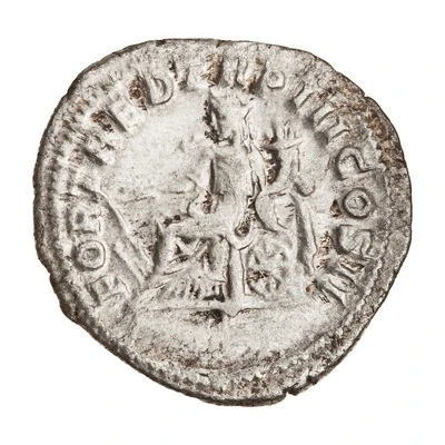 Denarius - Geta FORT RED TR P III COS II; Fortuna back