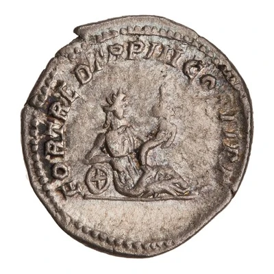 Denarius - Geta FORT RED TR P III COS II P P; Fortuna back