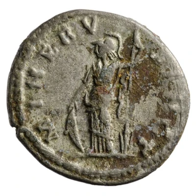 Denarius - Geta MINERV SANCT; Minerva back