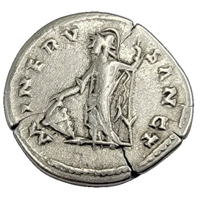 Denarius - Geta MINERV SANCT; Minerva back