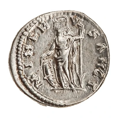 Denarius - Geta MINERV SANCT; Minerva back