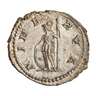 Denarius - Geta MINERVA; Minerva back