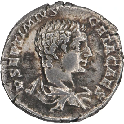 Denarius - Geta MINERVA PACIFERA COS; Minerva front