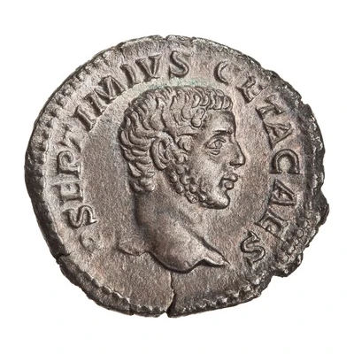 Denarius - Geta PONTIF COS II; Genius front