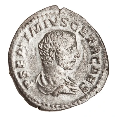 Denarius - Geta PONTIF COS II; Genius front