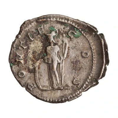 Denarius - Geta PONTIF COS; Minerva back