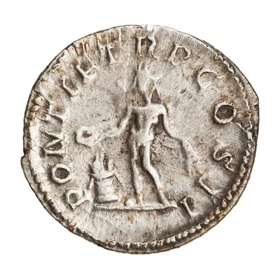Denarius - Geta PONTIF TR P COS II; Genius back