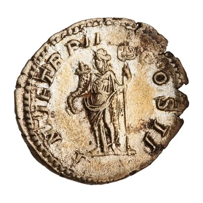 Denarius - Geta PONTIF TR P II COS; Felicitas back
