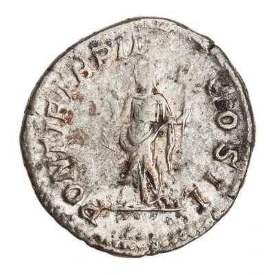 Denarius - Geta PONTIF TR P II COS; Felicitas back