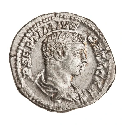 Denarius - Geta RESTITVTOR VRBIS; Roma and Victory front