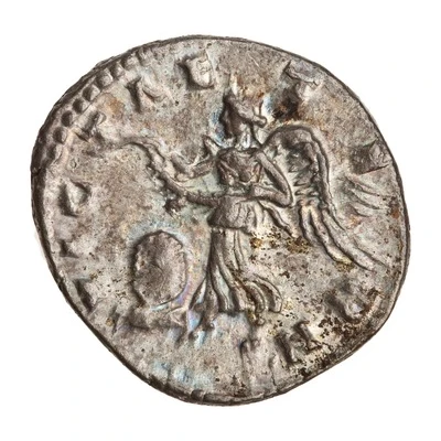 Denarius - Geta VICT AETERN; Victory back