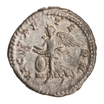 Denarius - Geta VICT AETERN; Victory back