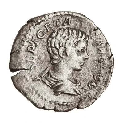 Denarius - Geta VOTA PVBLICA front