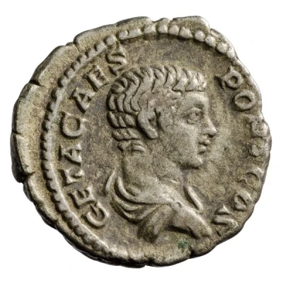 Denarius - Geta VOTA PVBLICA front