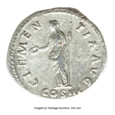 Denarius - Hadrian CLEMENTIA AVG COS III; Clementia back