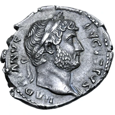 Denarius - Hadrian COS III •; Annona front