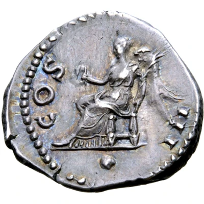 Denarius - Hadrian COS III •; Victory back