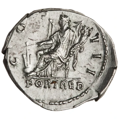 Denarius - Hadrian COS III FORT RED; Fortuna back