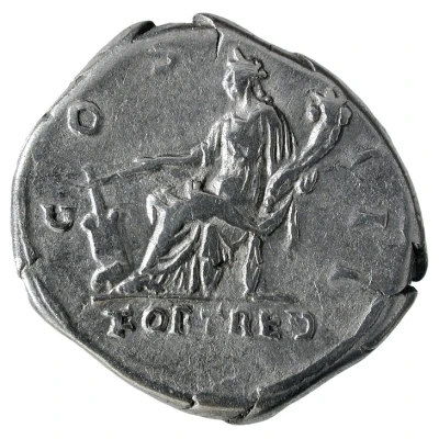 Denarius - Hadrian COS III FORT RED; Fortuna back