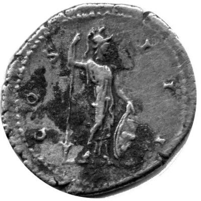 Denarius - Hadrian COS III; Minerva back