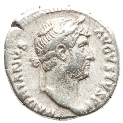 Denarius - Hadrian COS III; Minerva front