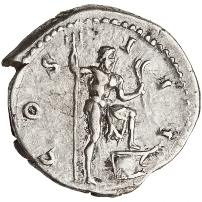 Denarius - Hadrian COS III; Neptune back
