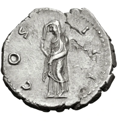 Denarius - Hadrian COS III; Pudicitia back