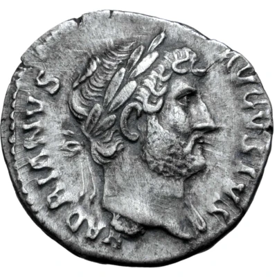 Denarius - Hadrian COS III; Virtus front