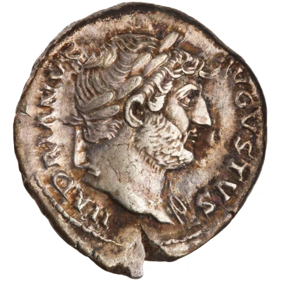 Denarius - Hadrian COS III; Virtus front
