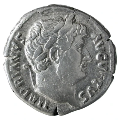 Denarius - Hadrian COS III; Virtus front
