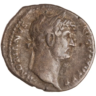 Denarius - Hadrian COS III; Virtus front