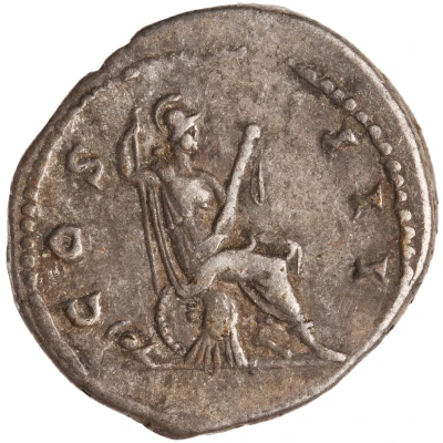 Denarius - Hadrian COS III; Virtus back