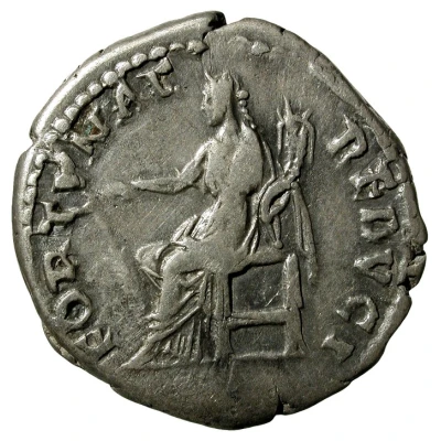 Denarius - Hadrian FORTVNAE REDVCI; Fortuna back