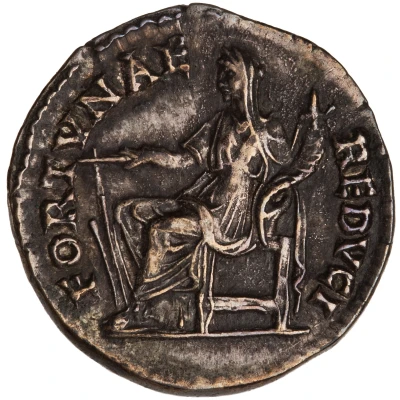 Denarius - Hadrian FORTVNAE REDVCI; Fortuna back