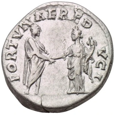 Denarius - Hadrian FORTVNAE REDVCI; Fortuna back