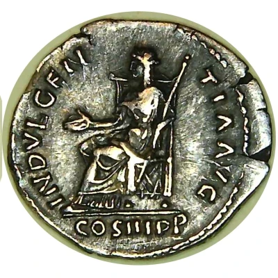 Denarius - Hadrian INDVLGENTIA AVG COS III P P; Indulgentia back