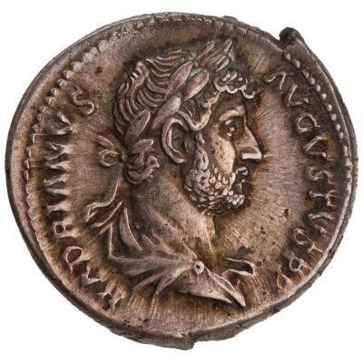 Denarius - Hadrian IVSTITIA AVG COS III; Justitia front