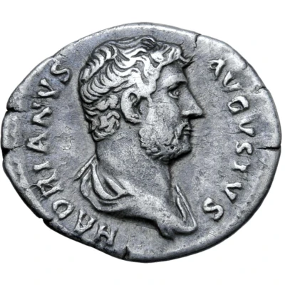 Denarius - Hadrian IVSTITIA AVG P P COS III; Justitia front