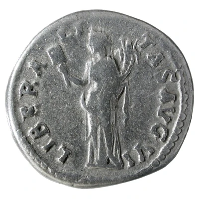 Denarius - Hadrian LIBERALITAS AVG VI; Liberalitas back