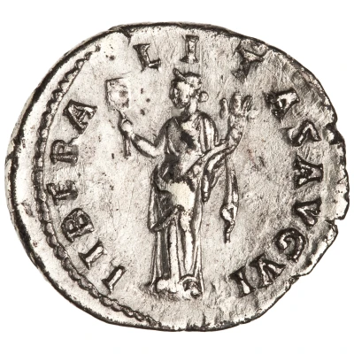 Denarius - Hadrian LIBERALITAS AVG VI; Liberalitas back