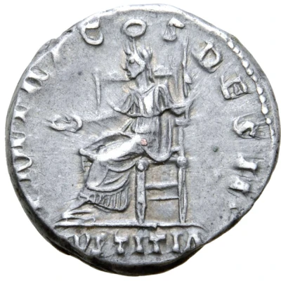 Denarius - Hadrian P M TR P COS DES II IVSTITIA; Justitia back